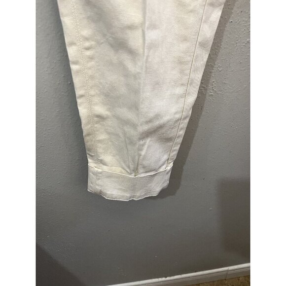 Converse Linen Blend Cargo Pants High Waist Beige Size 2 Short - Picture 4 of 13